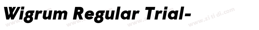Wigrum Regular Trial字体转换